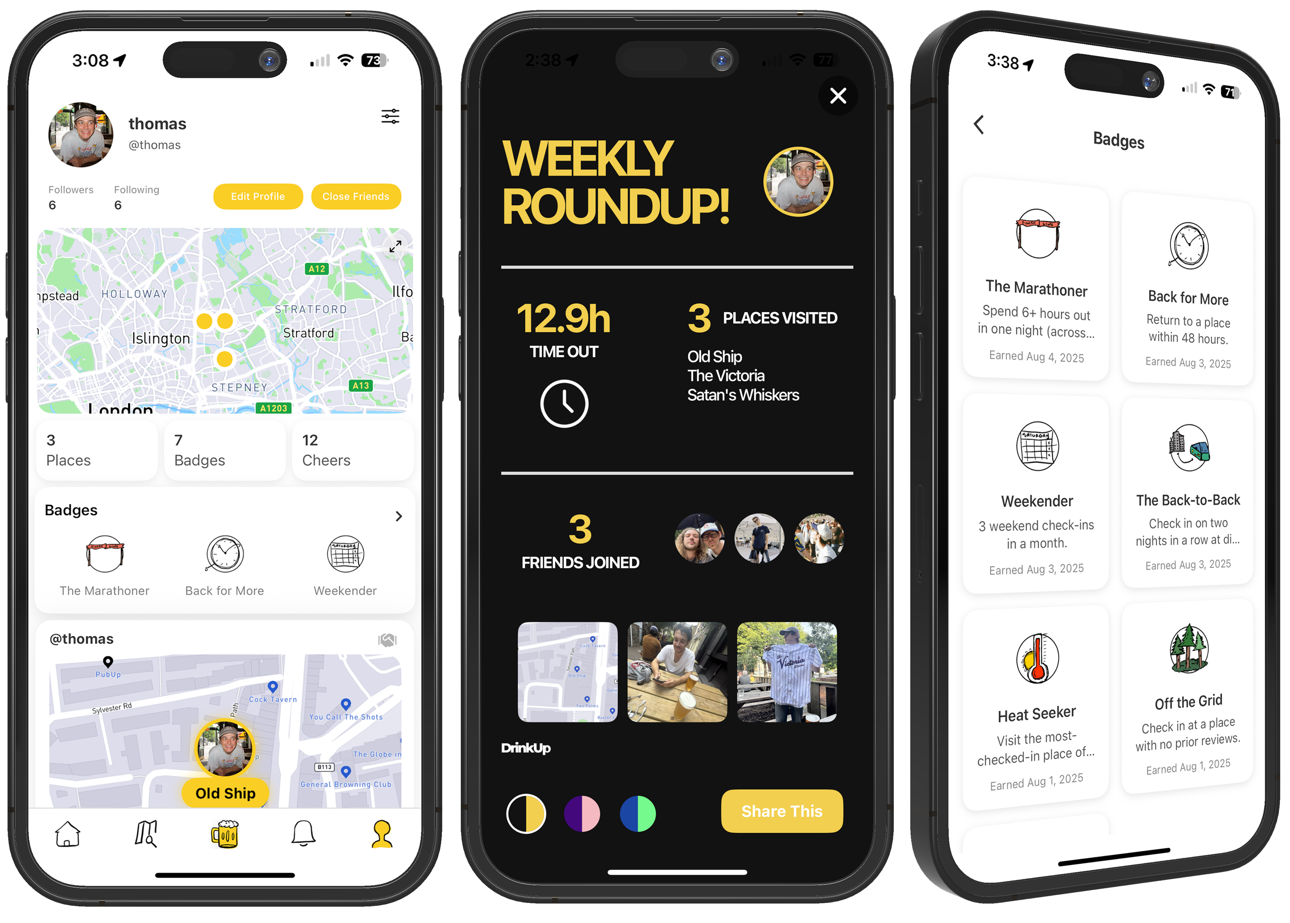DrinkUp App Screenshots